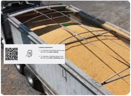 Refrigerated truck with QR scanner