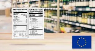 Printed allergen label EU 1169 format