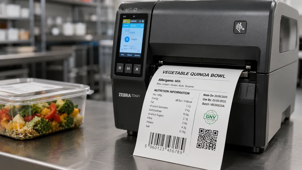 Food label output from GNV Food